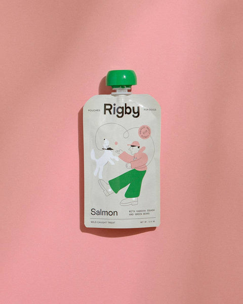 Rigby - Organic Salmon Squeeze Pouch for Dogs - 6 Pack