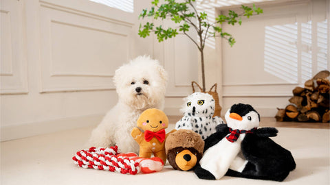 Tall Tails - Tall Tails Animated Spotted Snow Owl Dog Toy