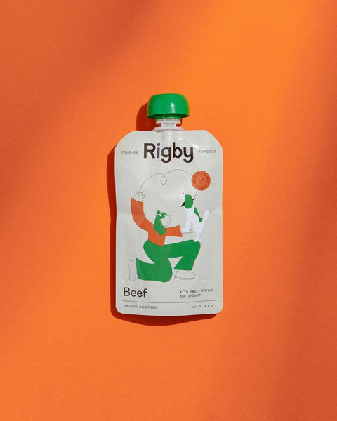 Rigby - Organic Beef Squeeze Pouch for Dogs - 6 Pack