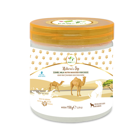 Pawfect Pet Foods Pvt Ltd - USA - Pawfect Nature's Sip 100% Natural Camel Milk Powder for Dogs & Puppies| Easily Digestible| Source of Vitamins, Minerals, Probiotics| Healthy Topper| Hydration Support | Milk Replacer for Dogs