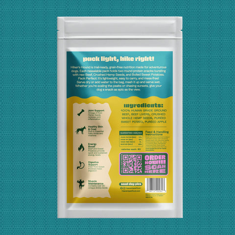 Heavenly Pet Food - Heavenly Hiker's Hound - Raw Beef Recovery Bar for Dogs