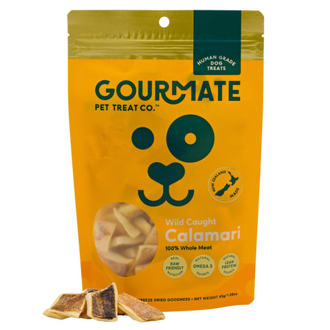 Gourmate Pet Treat Co. - Gourmate Wild Caught Calamari | 100% Squid Treat