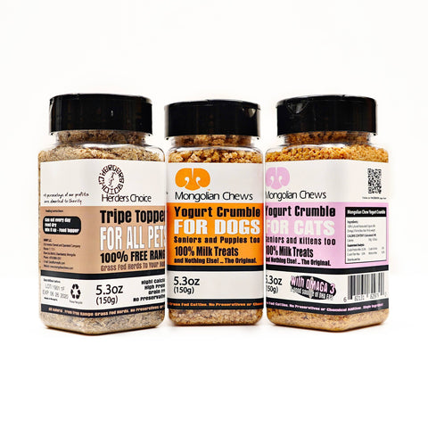 Herders Choice Chews - Yogurt with Omega 3 dry Topper  5.3oz (150g) for pets