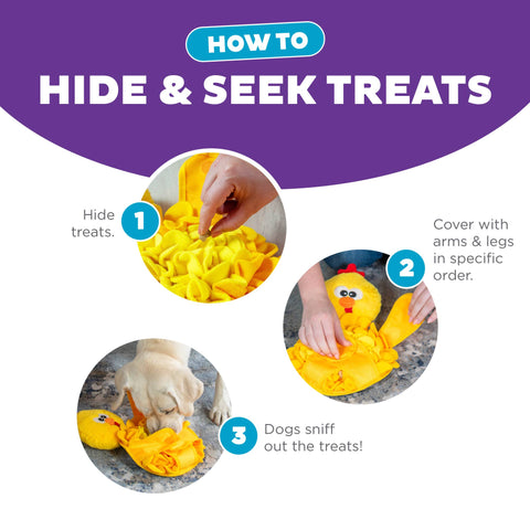 Pet Palette Distribution - Nina Ottosson Snuffle Palz Chicken Interactive Plush Dog Toy