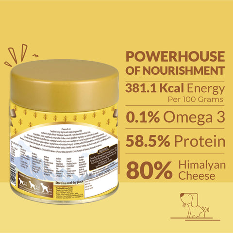 Pawfect Pet Foods Pvt Ltd - USA - Pawfect Cheesecuits | Cheese biscuits for dogs with 75% Cheese & 25% Pineapple, Coconut & Eggs | All-natural training treats | High protein reward treats | Grain-free| Hypoallergenic| (100g/3.53oz)