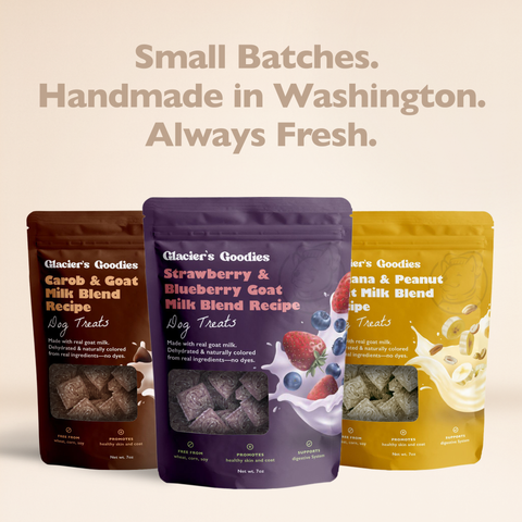 Glacier's Goodies - Goat Milk Dog Treats – Carob (7oz) 6pack