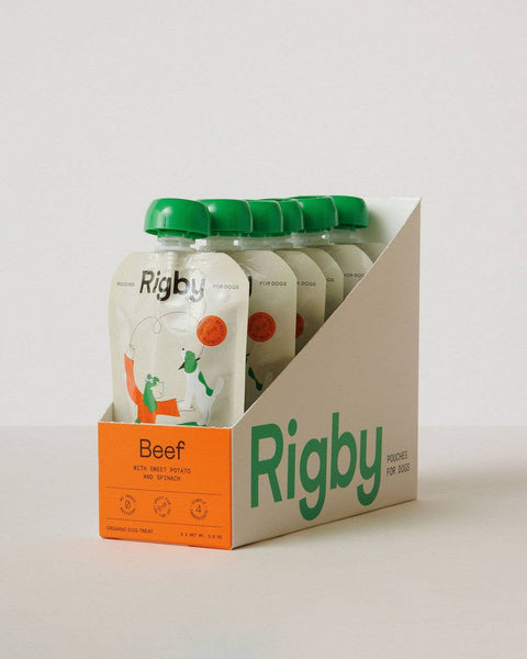 Rigby - Organic Beef Squeeze Pouch for Dogs - 6 Pack
