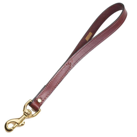 Mendota Pet - Leather Traffic Lead - 3/4" x 12" - Chestnut