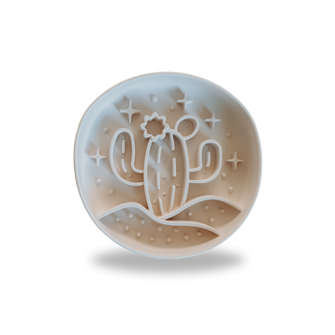 Barks and Brownies - Cactus Silicone Slow Feeder Bowl - Fun, Non-Slip | Sand