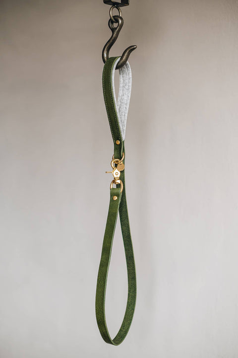 BAND&ROLL - SHORT LEATHER LEASH. HITCH