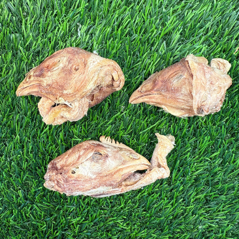 Golden Nibbles - Chicken Head - Bag of 8 - Freeze-Dried Treat for Dogs