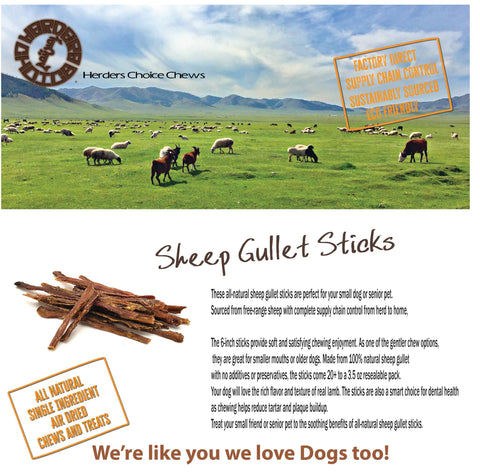 Herders Choice Chews - Herders Choice Sheep Gullet   3.5oz (100g)