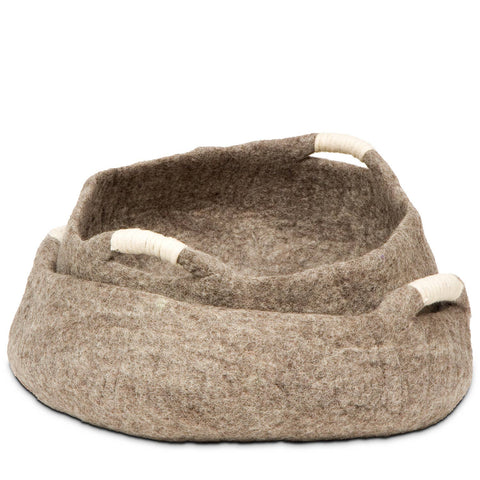 Karma Cat Inc. - Natural Wool Handle Basket