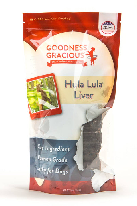 Goodness Gracious - Hula Lula Beef Liver (Human Grade, 1 Ingredient Jerky) - 5oz