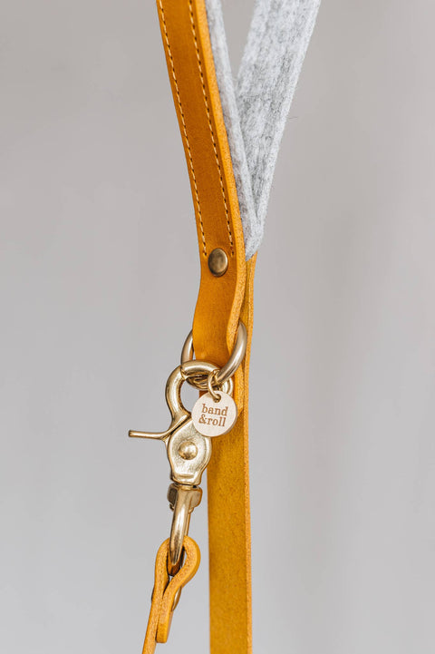 BAND&ROLL - SHORT LEATHER LEASH. HITCH