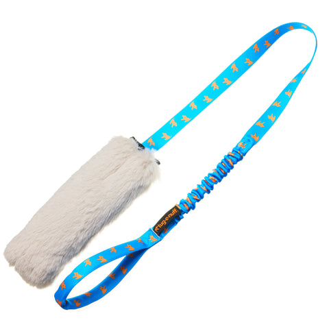 Tug-E-Nuff - Faux Fur Squeaky Chaser Bungee Edition | Tug-E-Nuff