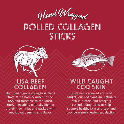 Icelandic+ - Rolled Beef Collagen Wrapped With Cod Skin 4" Chew Stick