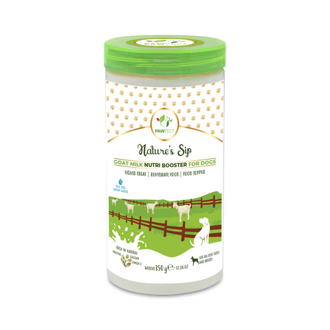 Pawfect Pet Foods Pvt Ltd - USA - Pawfect Nature's Sip 100% Natural Goat Milk Powder for Dogs & Puppies| Easily Digestible| Source of Vitamins, Minerals, Probiotics| Healthy Topper| Hydration Support | Milk Replacer for dogs