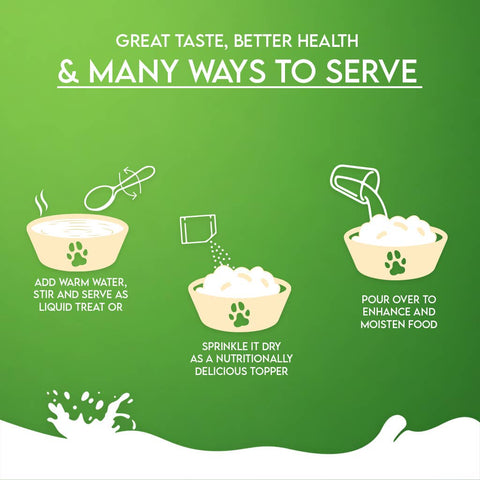 Pawfect Pet Foods Pvt Ltd - USA - Pawfect Nature's Sip 100% Natural Goat Milk Powder for Dogs & Puppies| Easily Digestible| Source of Vitamins, Minerals, Probiotics| Healthy Topper| Hydration Support | Milk Replacer for dogs