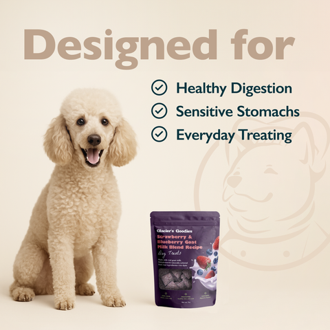 Glacier's Goodies - Goat Milk Dog Treats – Strawberry & Blueberry (7oz) 6pack