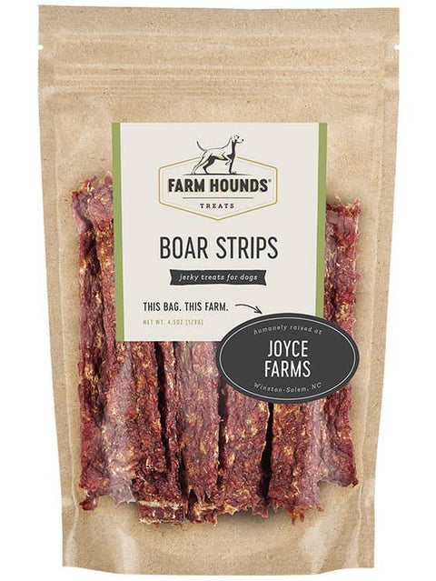 Farm Hounds - Boar Jerky Strips Dog Treats - All-Natural - 4.5oz