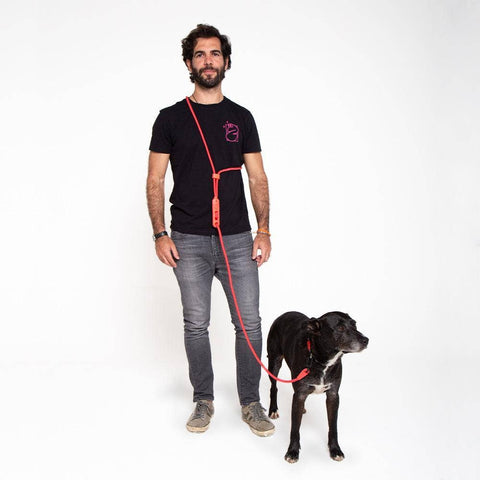 Zee.Dog - Neon Coral | Hands-Free Leash
