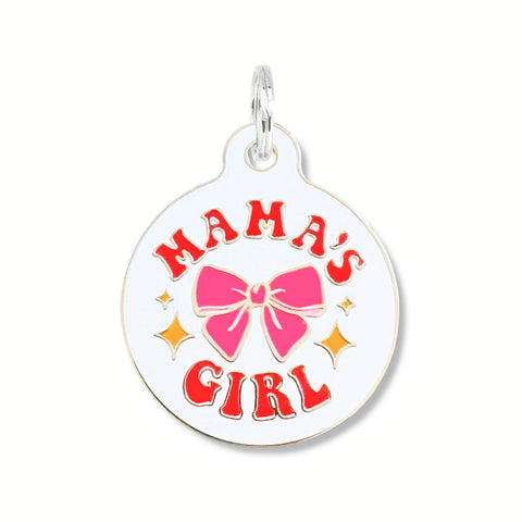 Bad Tags - Girl Dog Collar ID Tag w/ Personalized QR Code - Mama's Girl