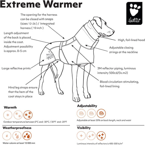 Hurtta Extreme-Warmer 2, Winter Dog Coat
