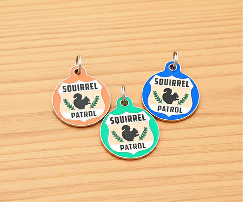 Bad Tags - Dog ID Tag with Personalized QR Code - Squirrel Patrol