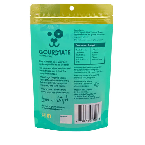 Gourmate Pet Treat Co. - Gourmate Organic Green Lipped Mussels | 100% Mussel Treat