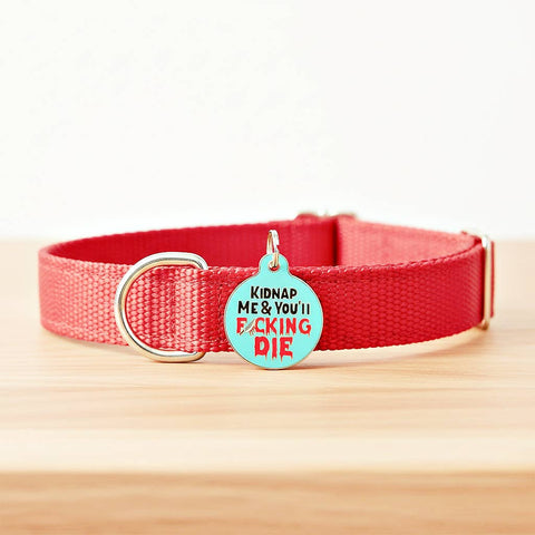 Bad Tags - Personalized Dog Collar Pet ID Tag - Kidnap Me & You Die