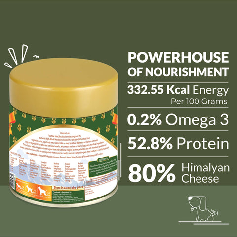 Pawfect Pet Foods Pvt Ltd - USA - Pawfect Cheesecuits | Cheese biscuits for dogs with 80% Cheese & 20% Carrots, Spinach & Eggs | All-natural high-protein dog treats | Grain-free, hypoallergenic & rich in antioxidants| (100g (3.53oz)