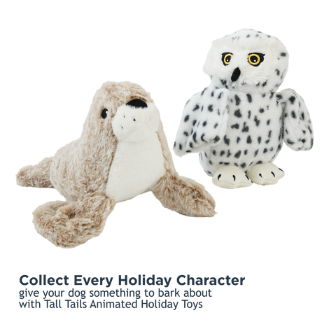 Tall Tails - Tall Tails Animated Spotted Snow Owl Dog Toy
