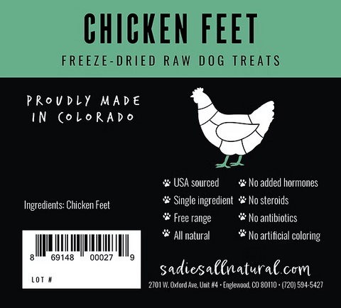 Sadie’s All Natural Chicken feet