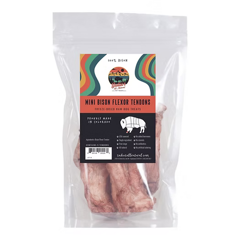 Sadie's All Natural mini/regular Bison Flexor Tendon Chews