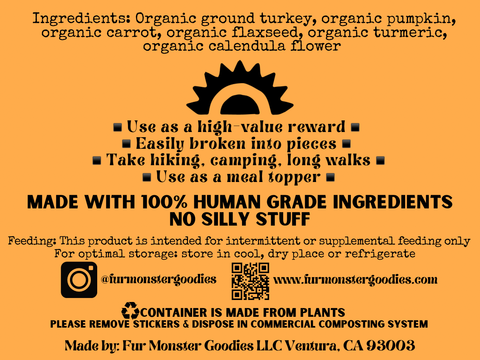 Fur Monster Goodies LLC - Bark: Organic Turkey & Pumpkin