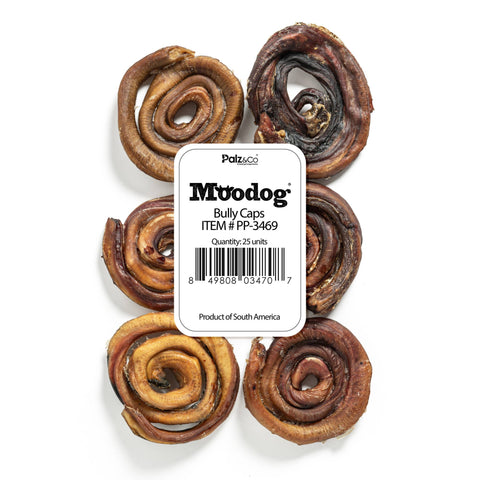 Palz&Co - Moodog Beef Bully Bun/ Caps, 25 Pack