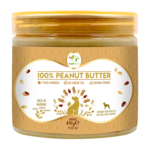 Pawfect Pet Foods Pvt Ltd - USA - Pawfect Peanut Butter for Dogs | 100% Natural Peanut Butter | No Added Sugar, Salt, Palm Oil | No Sweeteners, No Xylitol | Dog Friendly Texture | Healthy Lickable Dog Treat