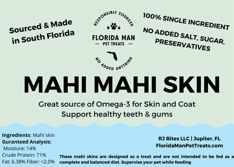 Florida Man Pet Treats - Dehydrated Mahi Mahi Dog Chew