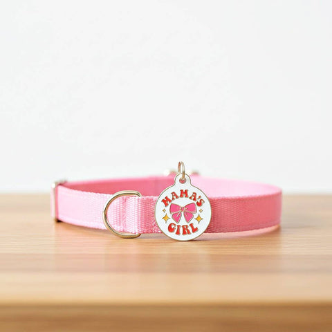 Bad Tags - Girl Dog Collar ID Tag w/ Personalized QR Code - Mama's Girl