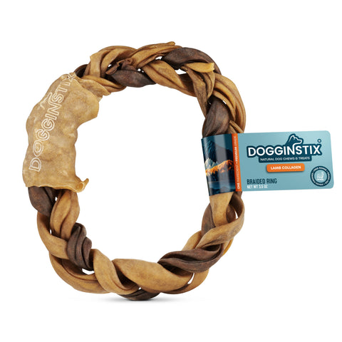 Dogginstix - Braided Sticks Lamb Collagen Ring