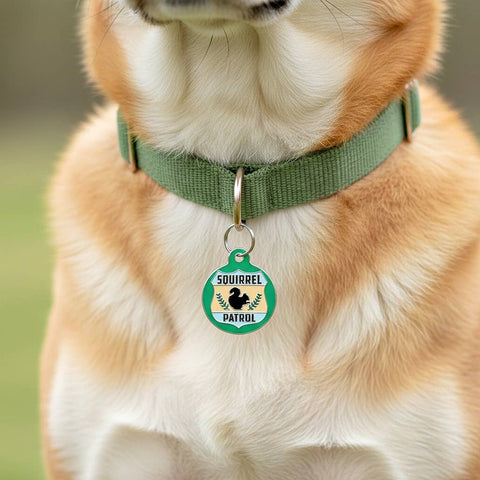 Bad Tags - Dog ID Tag with Personalized QR Code - Squirrel Patrol