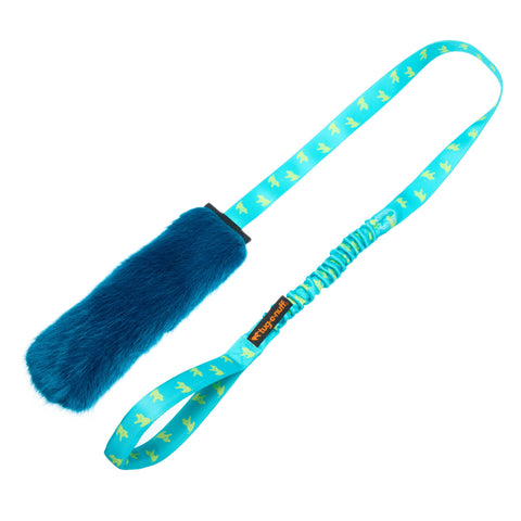 Tug-E-Nuff - Faux Fur Squeaky Chaser Bungee Edition | Tug-E-Nuff