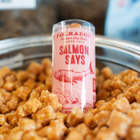 Polkadog - Mini Tube: Salmon Says, Training Bits - 2oz - Dog Treats