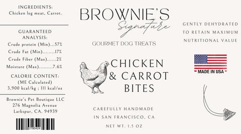 Brownie's Dog Treats - Chicken & Carrot Bites - Pocket Tube