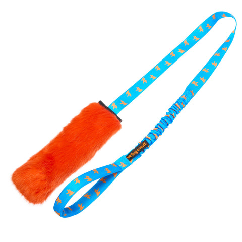 Tug-E-Nuff - Faux Fur Squeaky Chaser Bungee Edition | Tug-E-Nuff