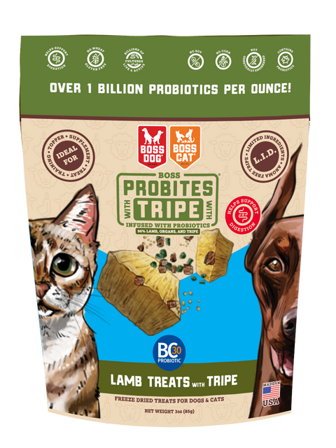 BOSS DOG BRAND, INC. - Boss Dog & Boss Cat Probites W/ Tripe- Lamb (3oz)