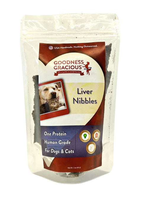 Goodness Gracious - Liver Nibbles (Human Grade, 1 Ingredient) - 3 oz