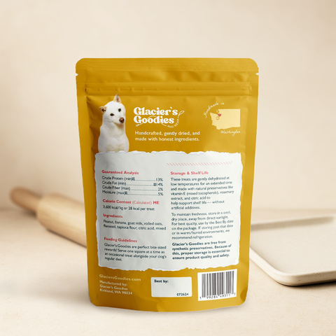 Glacier's Goodies - Goat Milk Dog Treats – Banana & Peanut (7oz) 6pack