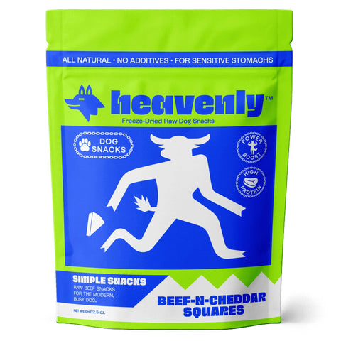 Heavenly Pet Food - Heavenly Simple Snacks - Beef-N-Cheddar Squares Dog Treats